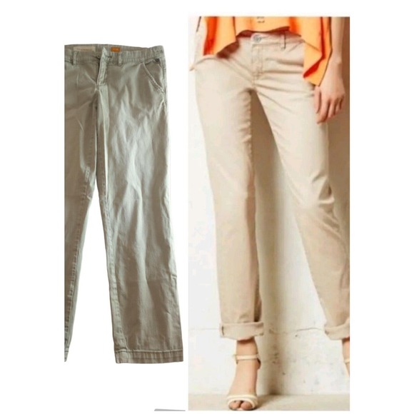 Pilcro and the Letterpress Pants - Pilcro and The Letterpress Anthropologie No. 28 Women's Tan Fit Hyphen Jeans